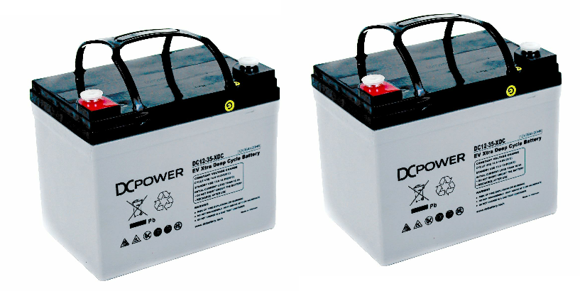 Pair of 12v DC Power 34AH Mobility Scooter Batteries - Alpha Batteries