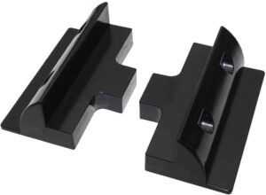 Black Pair of side mounting solar panel brackets