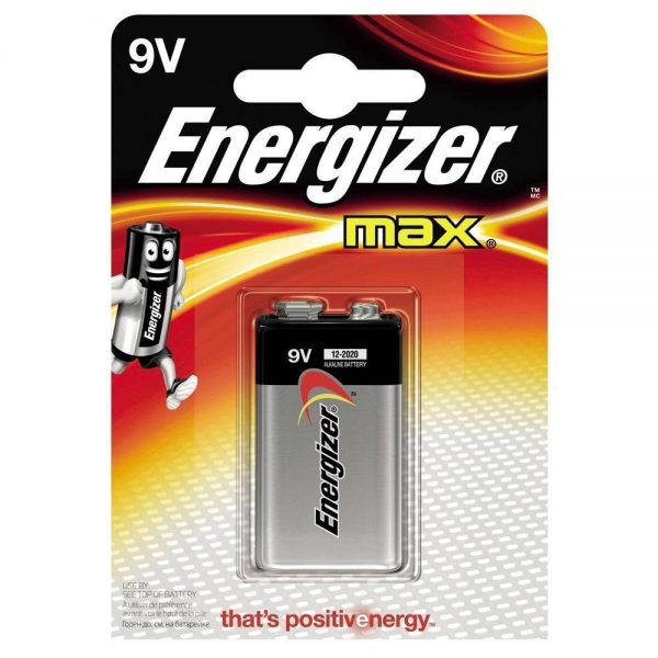 Energizer Max 9V 6LR61 PP3 Alkaline Battery-0