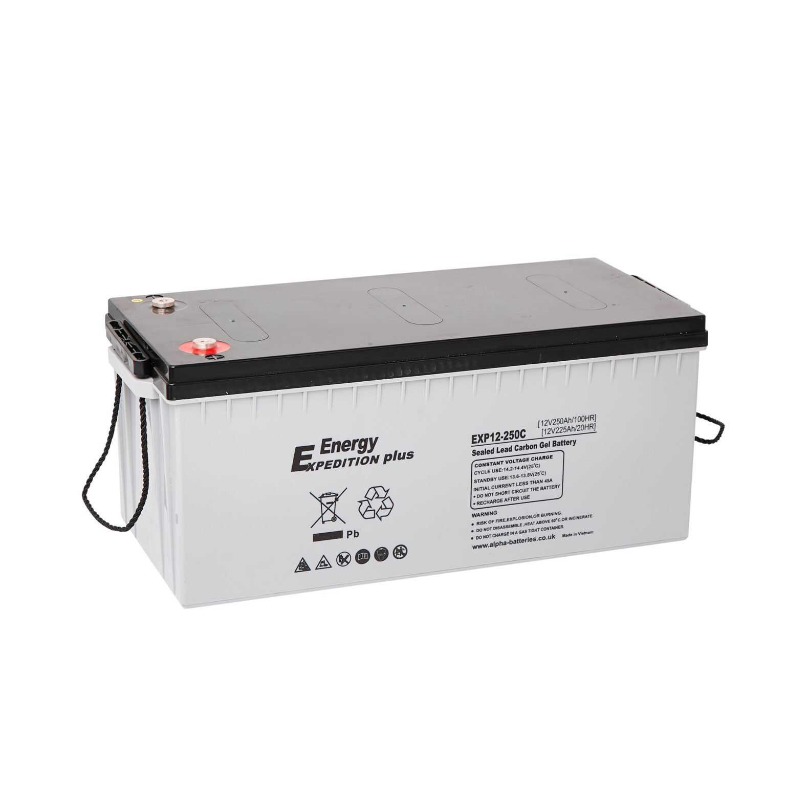 12V 250AH Expedition Plus Lead Carbon Gel Ultra Deep Cycle Battery