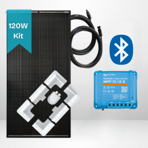 120W Xplorer Monocrystalline Cell Solar Panel Kit With Victron 15A MPPT Controller- White Brackets