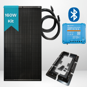 160W Xplorer Monocrystalline Solar Panel kit with Victron 15A MPPT Controller- All Black