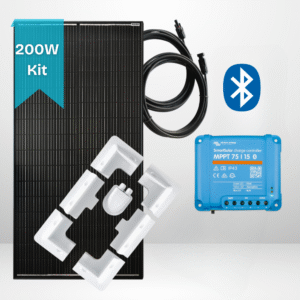 200W Xplorer Monocrystalline Solar Panel Kit With Victron 15A MPPT Controller- White brackets