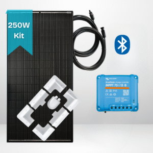 250W Xplorer Monocrystalline Solar Panel Kit With Victron 15A MPPT Controller- white brackets