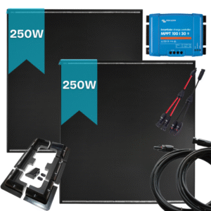 500W Xplorer Monocrystalline Solar Panel Kit With Victron 30A MPPT Controller- All Black