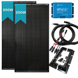 400W Xplorer Monocrystalline Solar Panel Kit With Victron 30A MPPT Controller- All Black