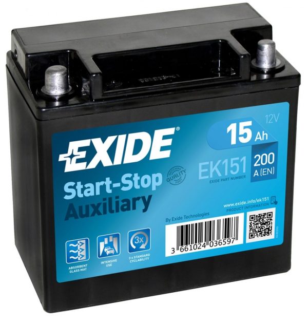 Exide Ek151 Agm Auxiliary Car Battery-0