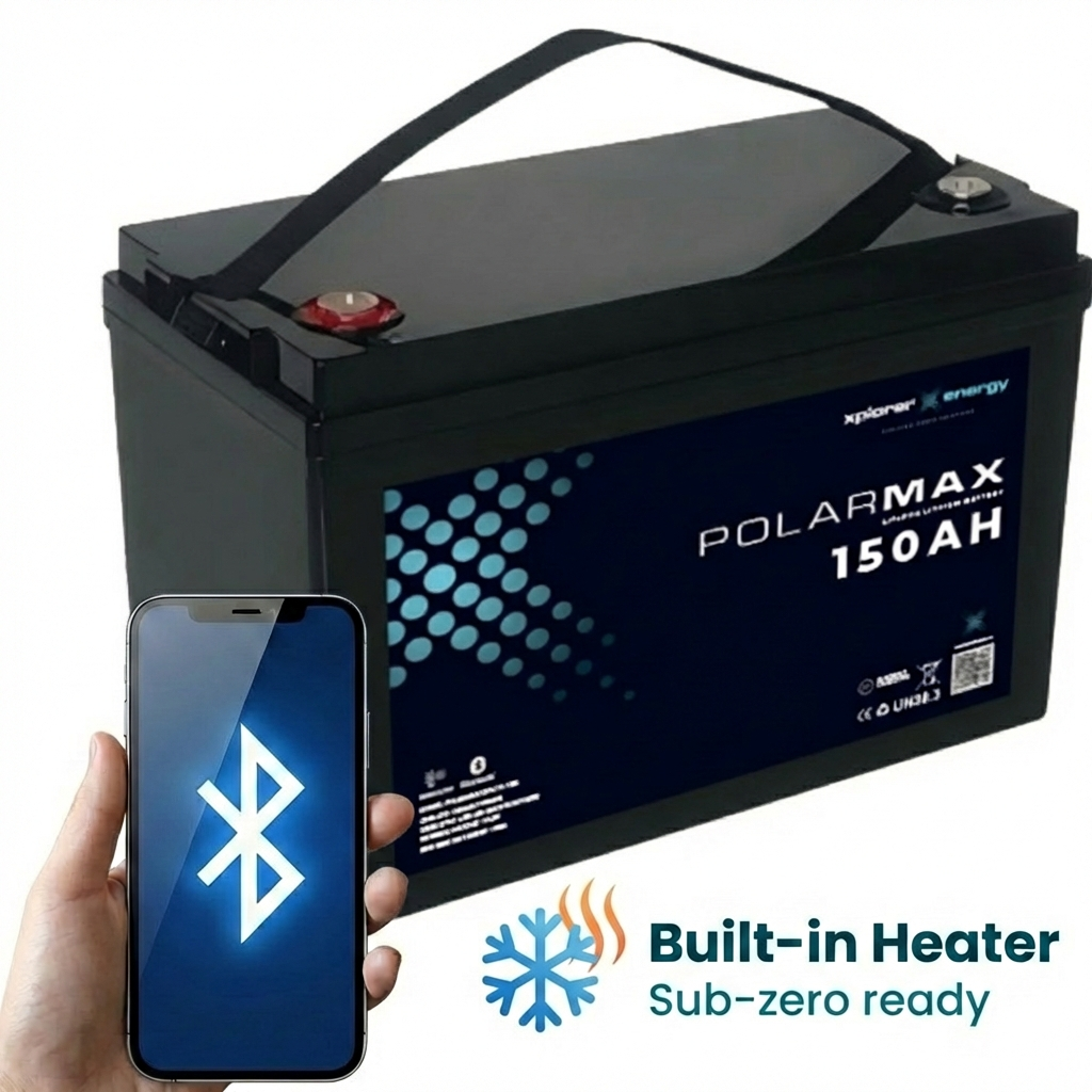 12v Lithium 150AH Xplorer Polarmax Low Temperature Leisure Battery with Bluetooth -XPL12-150