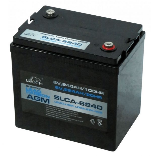6v Leoch 285ah Agm Superior Lead Carbon Deep Cycle Battery (Slca-6285) (T145)-0