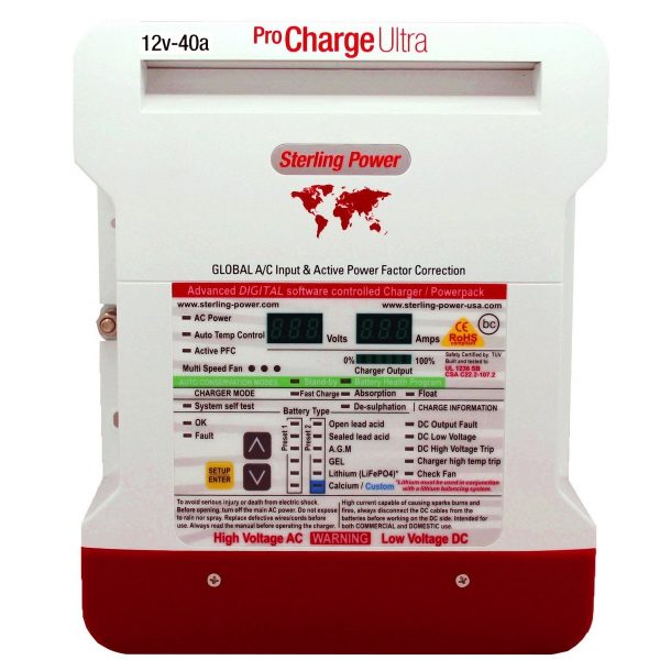 Sterling Power 12V 40A Pro Charge Ultra Battery Charger PCU1240-0