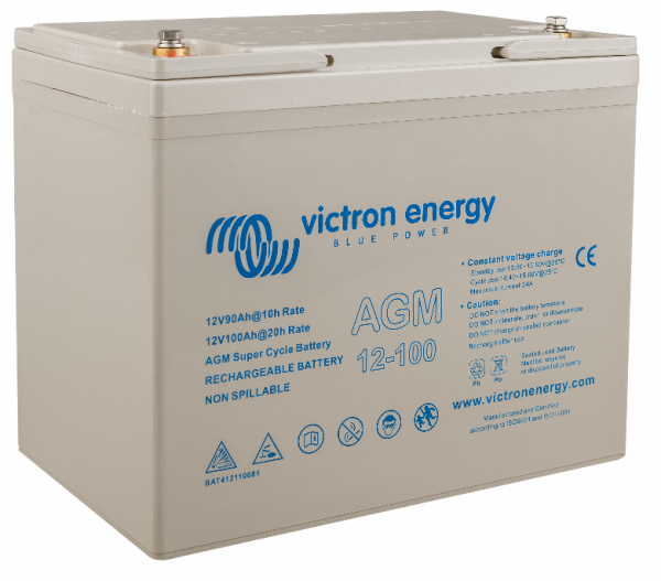 12v Victron Energy 100AH Super Cycle AGM Battery - BAT412110081-0