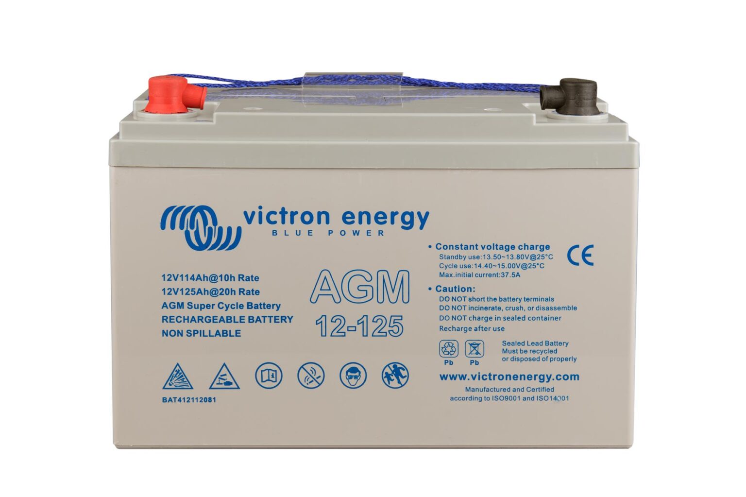 12v Victron Energy 125ah Agm Battery Bat412112081 Alpha Batteries